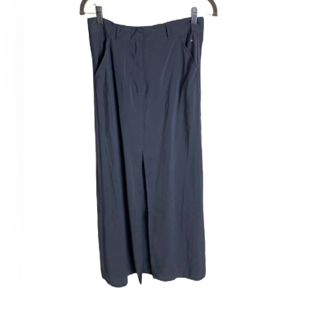 #316 Max Studio High Slit Rayon Maxi Skirt